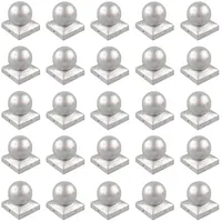 Baumarktplus 25x Pfostenkappe verzinkt 91 mm Kugel... Abdeckkappe für Pfosten 9 x 9 cm