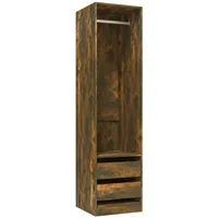 VidaXL Kleiderschrank mit Schubladen Räuchereiche 50x50x200 cm