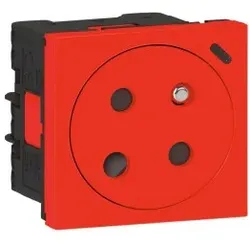 Legrand 077171L Mosaic Link Steckdose 45° F/B Std., codiert, erhöhter Berührungsschutz Farbe:Rot 1