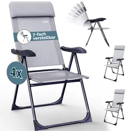 CASARIA Gartenstuhl 73 x 73 x 108 cm grau 4 St.