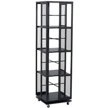 Mendler Bücherregal 147 x 40 x 40 cm Schwarz