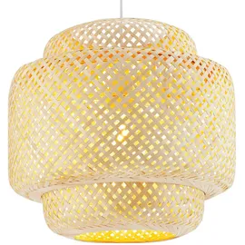 Tectake Lignea Lux 1 E27 rund Holz braun