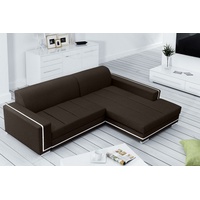 JVmoebel Ecksofa, Sofa Schlafsofa Designer Sofa mit Bettfunktion + Bettkasten braun