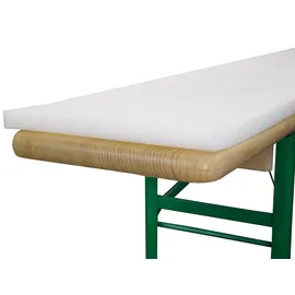 Beautissu Sitzpolster 220 x 25 x 4 cm weiß 2-tlg.