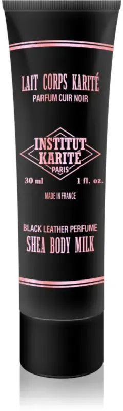 Institut Karité Paris Black Leather Shea Body Milk Bodylotion mit Bambus Butter 30 ml