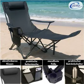 Coemo Campingstuhl Schwarz