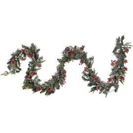 Beliani Weihnachtsgirlande 270 cm Grün