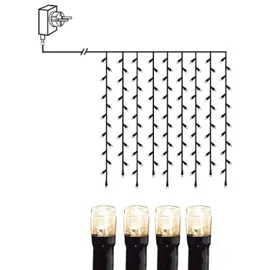 StarTrading LED Lichtervorhang Eisregen - Icicle - 1x1m - 100 warmweiße LED - mit Außentrafo
