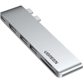 UGREEN CM380 USB-C Hdmi, 2x Usb 3.0, Sd, Tf, PD grau