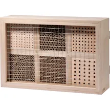 Dobar Wildbienenhaus mit 6 Nistblöcken im Holzrahmen 45 cm x 15 cm x 31 cm
