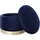 Playboy Pouf SUE dunkelblau samt 55 x 35 x 55 cm Blau