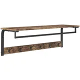 Vicco Wandgarderobe Fyrk Eiche rustikal/Schwarz, 100 x 30 cm