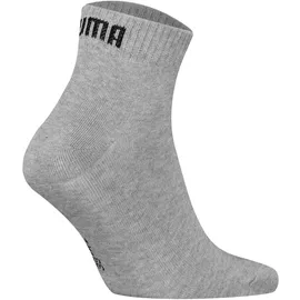 Puma Socken Quarter Plain 12P 12er Pack Grau/Schwarz/Weiß 39-42