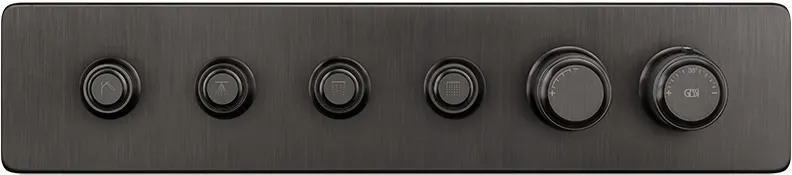 Gessi HiFi Eclectic Thermostat 4-Wege - Metall schwarz gebürstet