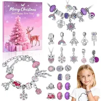 Adventskalender 2025 Mädchen mit 24 Schmuck Überraschungen, DIY Armbänder & Halsketten, Weihnachtskalender Geschenk Kinder 6–13 Jahre