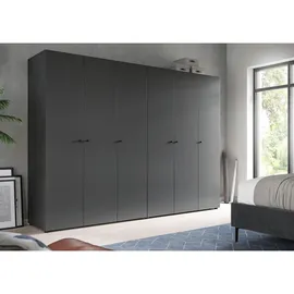 Livetastic Drehtürenschrank DARWIN 240 x 176 x 51 cm Anthrazit