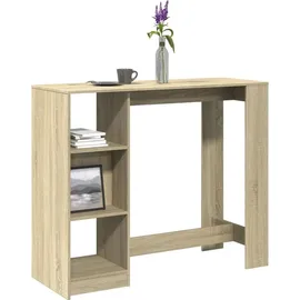 vidaXL Bartisch mit Regal 124 x 46 x 103,5 cm Braun