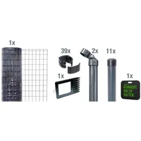 GAH Alberts Schweißgitter Fix-Clip Pro Set 1,53 x 25 m anthrazit zum Einbetonieren