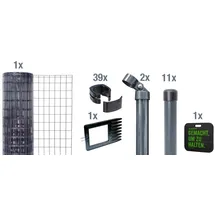 GAH Alberts Schweißgitter Fix-Clip Pro Set 1,53 x 25 m anthrazit zum Einbetonieren