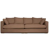 Home Affaire Big-Sofa HOME AFFAIRE "Coray", braun (light braun), B:266cm H:80cm T:113cm, 100% Polyester, Sofas, Big-Sofa, extra weich und kuschelig, Füllung mit Federn und Daunen
