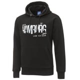 HSV Kapuzenpullover Hoodie Mein Hamburg-Abschlach! (Schwarz) gesticktes Hamburg-Wappen auf der Kapuze schwarz L