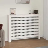 vidaXL Heizkörperverkleidung Weiß 108,5x19x84 cm Massivholz Kiefer - Weiß