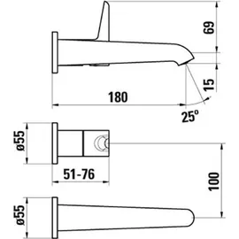 Laufen Pure Einhebel-Unterputz-Waschtischmischer Chrom