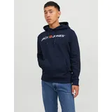 JACK & JONES Logo Kapuzenpullover Navy Blazer S