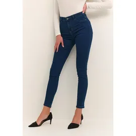 Kaffe Jeans KAlaura Damen Jeans High Waist Skinny Fit Mit Hoher Bund 36, Dark Blue Denim - 36