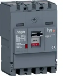 Hager HCT200AR Lasttrennschalter h3+ P250 3 polig 200A FTC.Der Lasttrennschalter nach DIN EN 60947-3 trennt in elektrischen Anlagen die Einspeise-