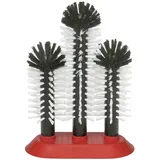 ich-zapfe Reinigungsbürste Gläserspülbürste 2 x 18 cm & 1 x 25 cm mit Saugbodenplatte