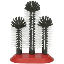fuchs gastro Reinigungsbürste Gläserspülbürste 2 x 18 cm & 1 x 25 cm mit Saugbodenplatte