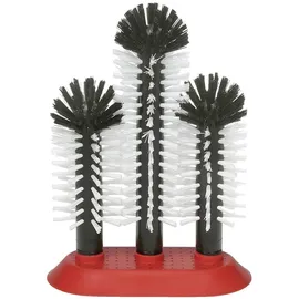 fuchs gastro Reinigungsbürste Gläserspülbürste 2 x 18 cm & 1 x 25 cm mit Saugbodenplatte