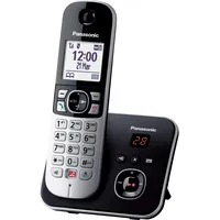 Panasonic KX-TG6863, DECT-Telefon, Anrufer-Identifikation, Schwarz, Silber