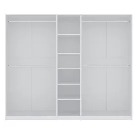 marmex möbel TRES Y/B Garderobenschrank 250x206x51 Weiß
