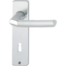 HOPPE Kurzschildgarnitur Birm.1117/202KP Alu.F1 PZ eck.Drückergrt.HOPPE