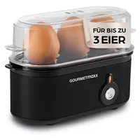 GOURMETmaxx Eierkocher 3 Eier + Messbecher Schwarz