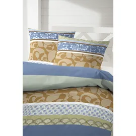 Primera Bettwäsche »Feinbiber-Bettwäsche« 2 Stk., tlg. samtweich und natürlich aus reiner Baumwolle, 63654256-0 blau, 1 Stk.,