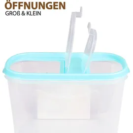 BestLivings Vorratsdosen mit Deckel 2,8 Liter 2-tlg. Türkis