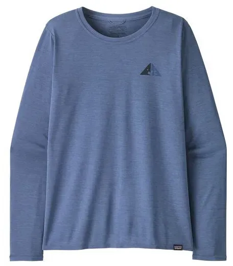 Damen-T-Shirt Patagonia W's L/S Cap Cool Daily Graphic Shirt - Lands Größe: XS /  dunkelblau