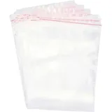 TRU Components Druckverschlussbeutel ohne Beschriftungsstreifen (B x H) 80mm x 120mm Transparent Polyethylen