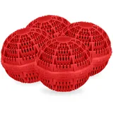 Relaxdays Waschball, 4er Set, Waschkugel für Waschmaschine, ökologisch, hautfreundlich, Waschen ohne Waschmittel,