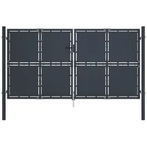 vidaXL Gartentor 300 x 125 cm Anthrazit