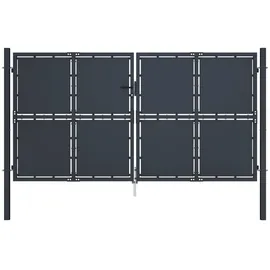 vidaXL Gartentor 300 x 125 cm Anthrazit