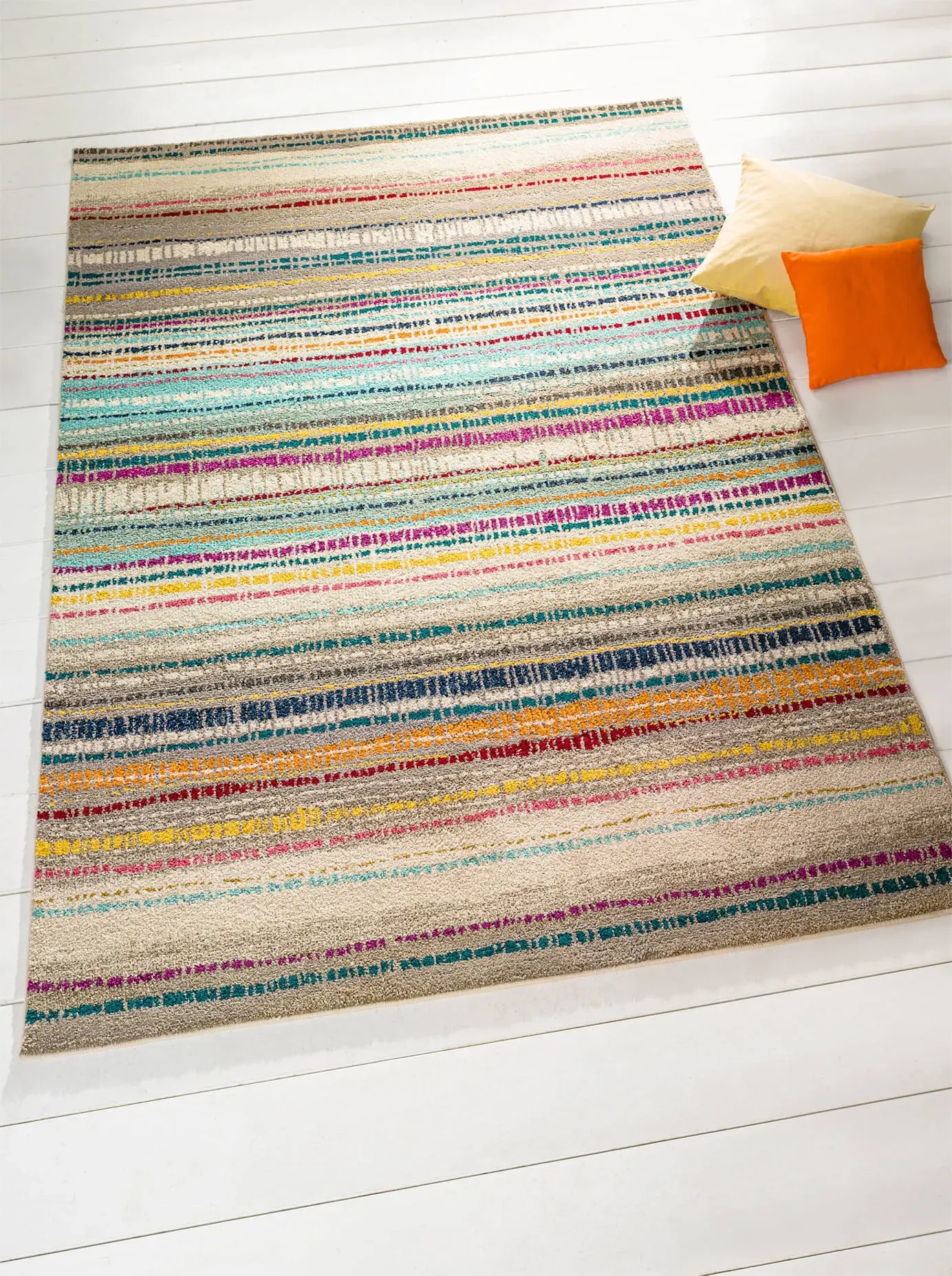 Teppich HEINE HOME Gr. 4, bunt (ecru, bunt), B:133cm H:10mm L:190cm, Polypropylen, Teppiche, Teppich