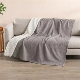 kamelshopping Musselin Decke Kuscheldecke 130 x 180 cm Grau