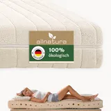 allnatura Naturlatex-Matratze Testsieger Stiftung Warentest Sanastar-Comfort - 90x200 cm, Soft (H2), Höhe: 16 cm - 7-Zonen-Stützsystem - In Deutschland hergestellt mit 100% Naturkautschuk