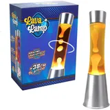 Party town Lavalampe Kinder Gelbe - Lava Lampe Led Mit Spielbälle | Lavalampe Groß | Lava Lamp 38 Cm | Lava Lampe Gelbe Für Kinder Und Erwachsene