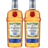 Tanqueray Flor De Sevilla 0,0%, alkoholfreie Gin-Alternative, bittersüßer Geschmack von Sevilla-Orangen vereint mit Gin-Botanicals, spritzig & fruchtig, 700 ml Einzelflasche (Packung mit 2)