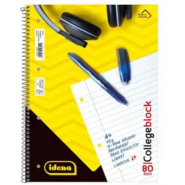 IDENA Collegeblock A4, 80 Blatt, 70 g/m2, liniert